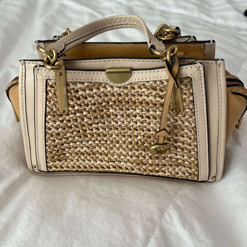 Coach Dreamer 21 Woven Raffia Bag